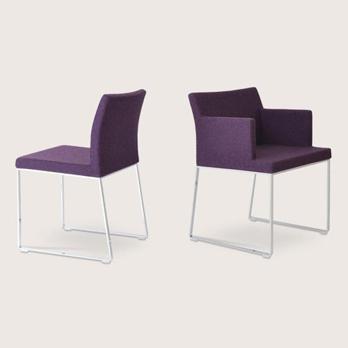 Soho Slide Arm Chair by SohoConcept, showing two slide arm chairs together.