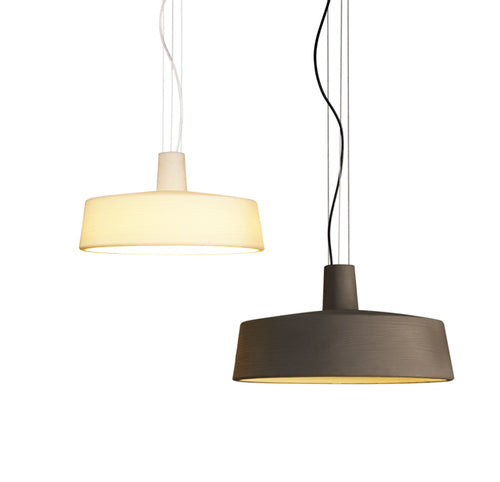 Soho Suspension Lamp by Marset, showing front view of soho suspension lamp.