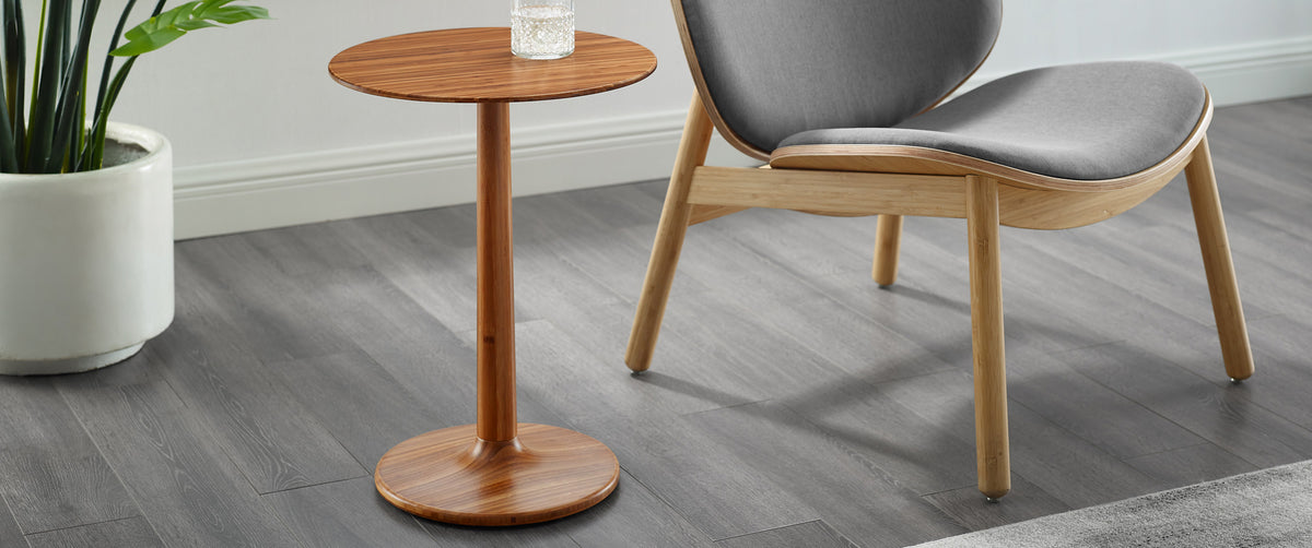 Sol Side Table by Greenington, showing sol side table in live shot.