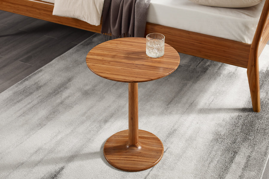 Sol Side Table by Greenington, sol side table in live shot.