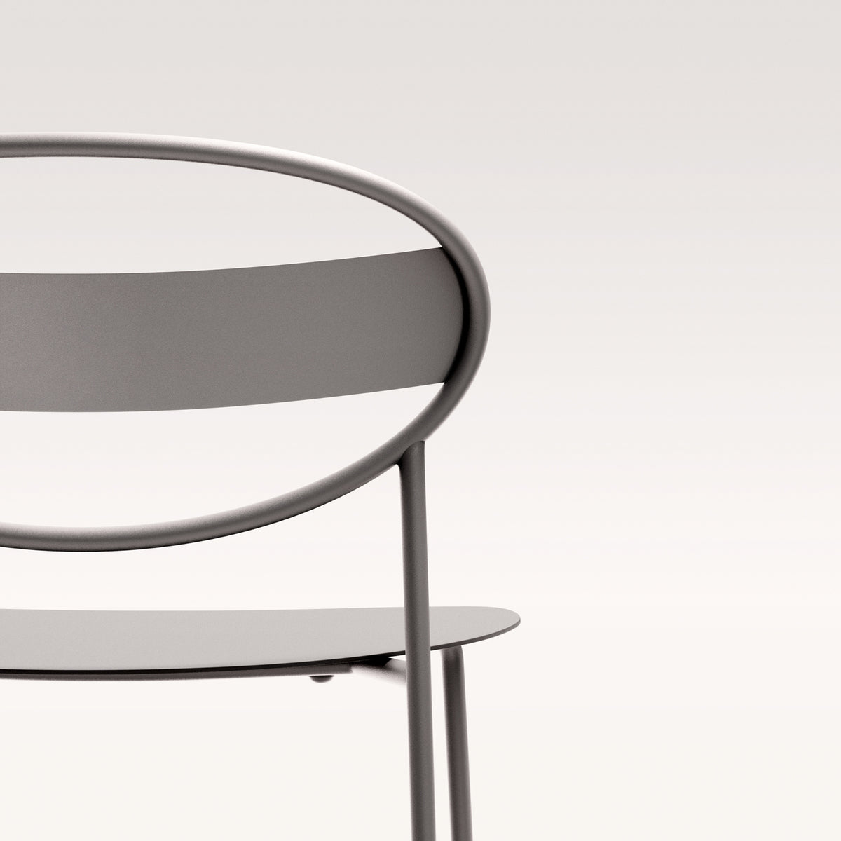Sole Lounge Chair by B&T, showing closeup view of sole lounge chair in live shot.