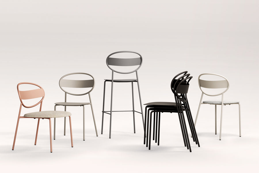 Sole Chair by B&T, showing sole chairs in live shot.