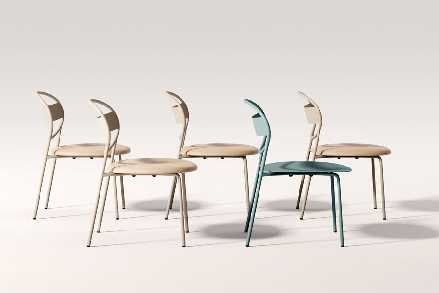 Sole Chair by B&T, showing sole chairs in live shot.