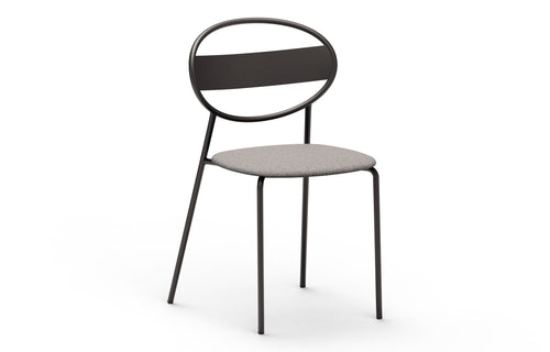 Sole Chair by B&T - Black RAL Steel Frame, Beige Nino Fabric.
