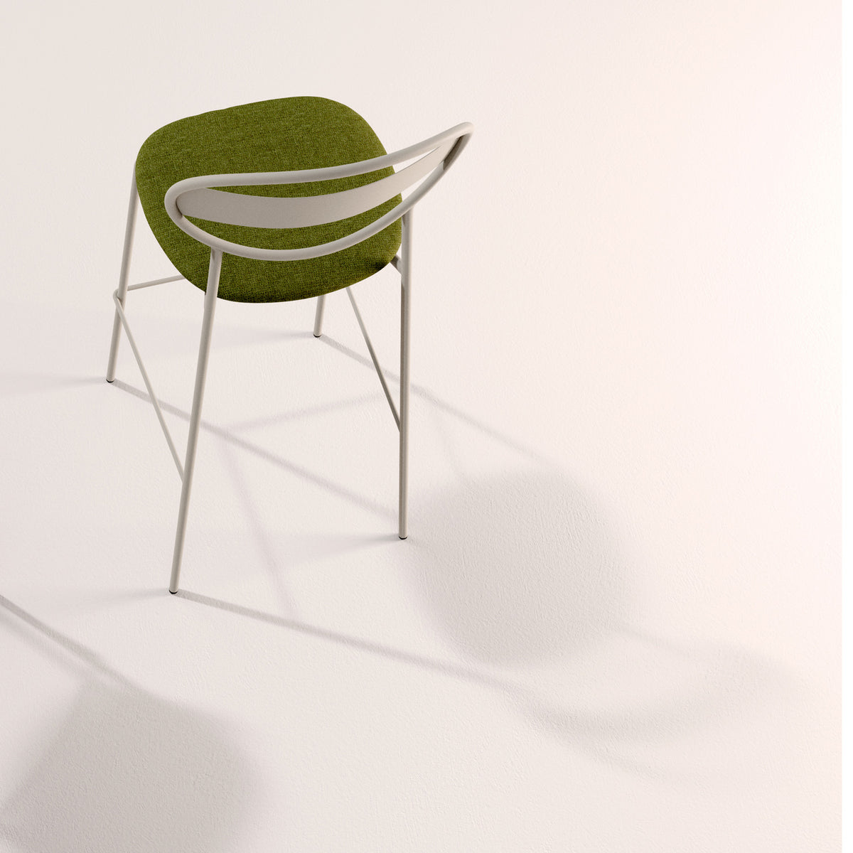 Sole Stools by B&T, showing back view of sole stools.