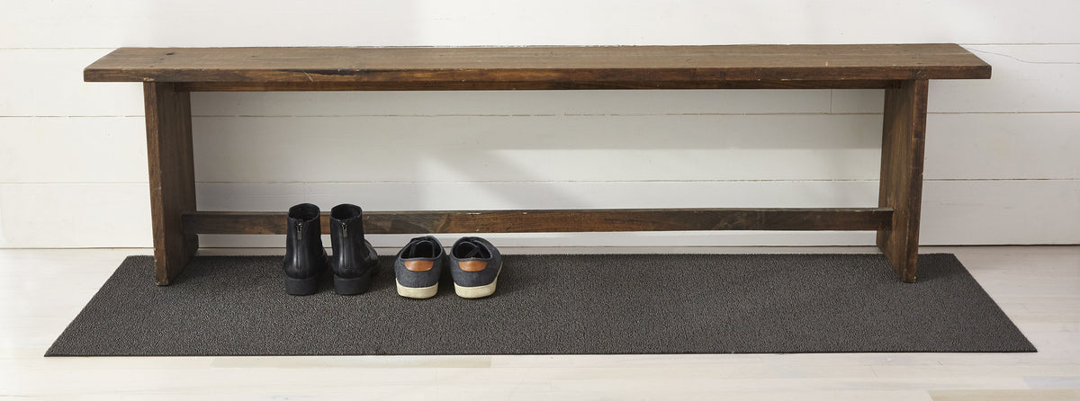 Solid Shag Floor Mat by Chilewich, showing solid shag floor mat in live shot.