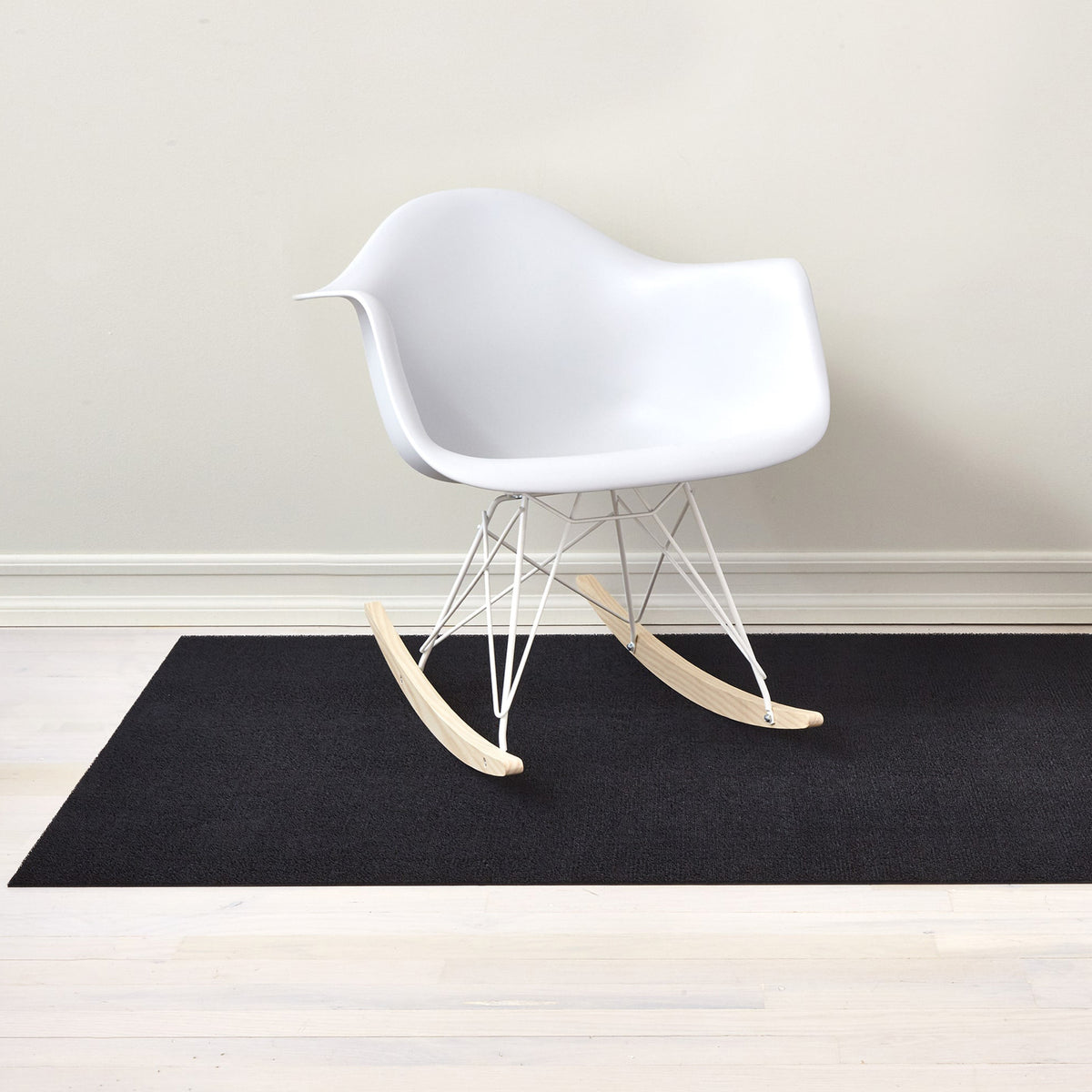 Solid Shag Floor Mat by Chilewich, showing solid shag floor mat in live shot.