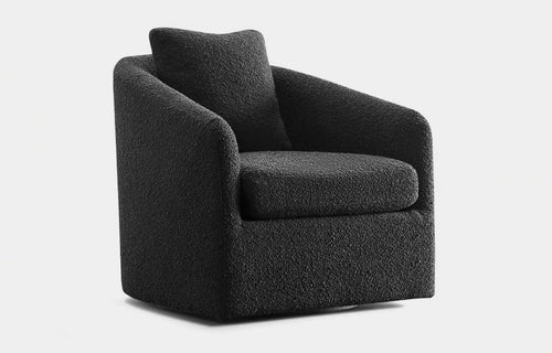 Sonoma Swivel Lounge Chair by Harbour - Charcoal Boucle Fabric.