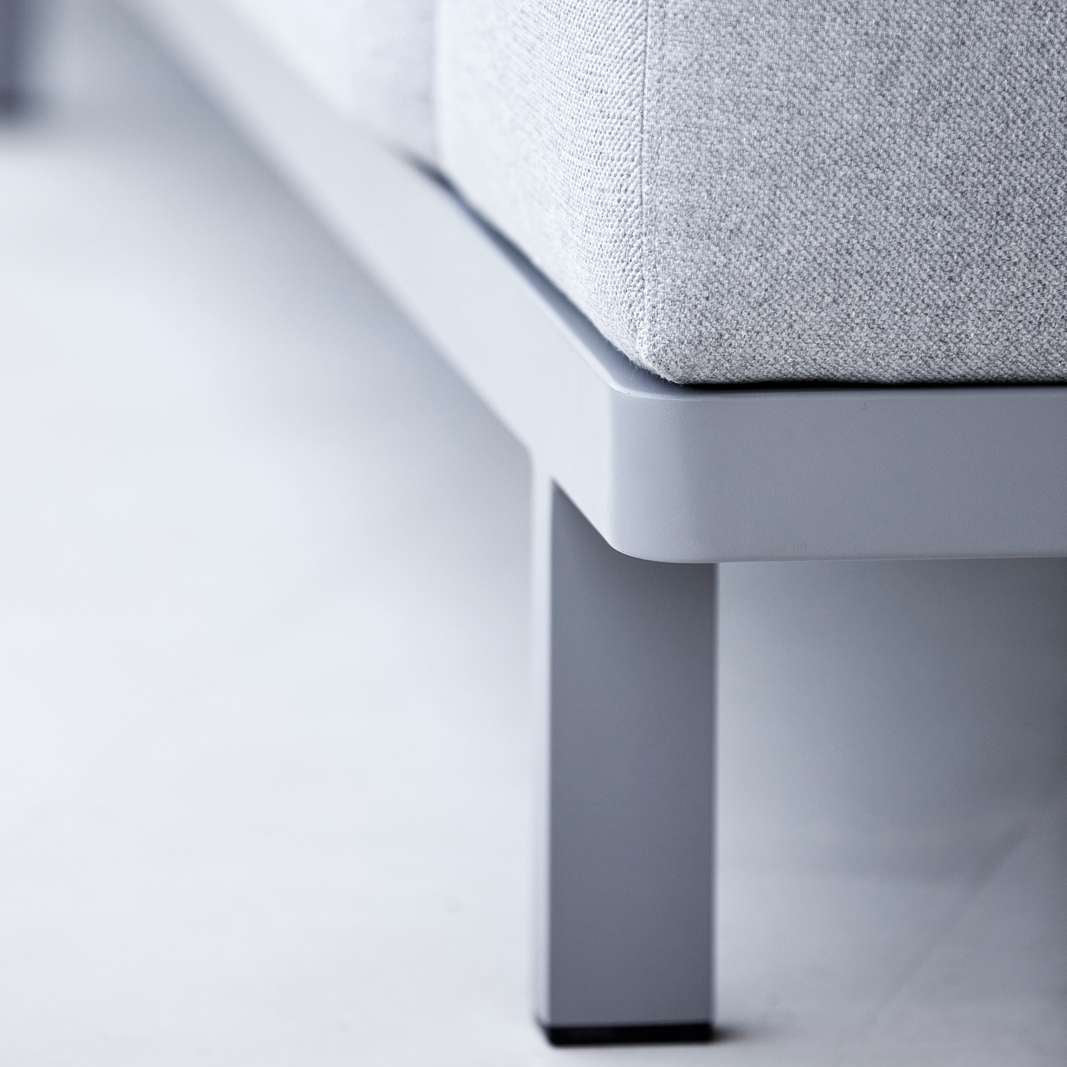 Space 2-Seater Module Sofa by Cane-Line, showing closeup view of space 2-seater module sofa in live shot.