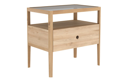 Spindle Bedside Table by Ethnicraft - Oak Wood.