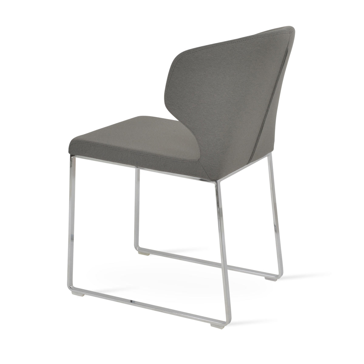Amed Sled Dining Chair by SohoConcept, showing side view of amed sled dining chair.