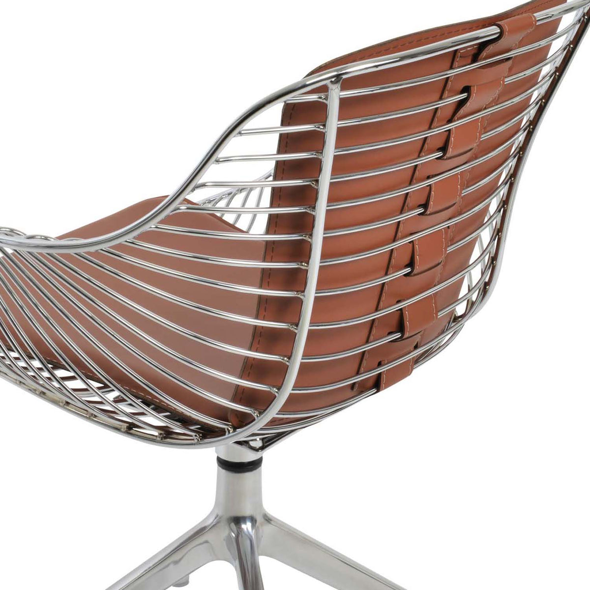 Zebra Arm Spider Swivel Chair by SohoConcept, showing closeup view of zebra arm spider swivel chair.