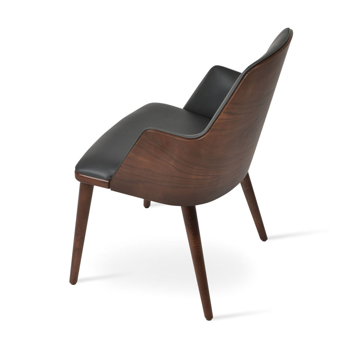 Romano-W Dining Chair by SohoConcept, showing side view of romano-w dining chair.