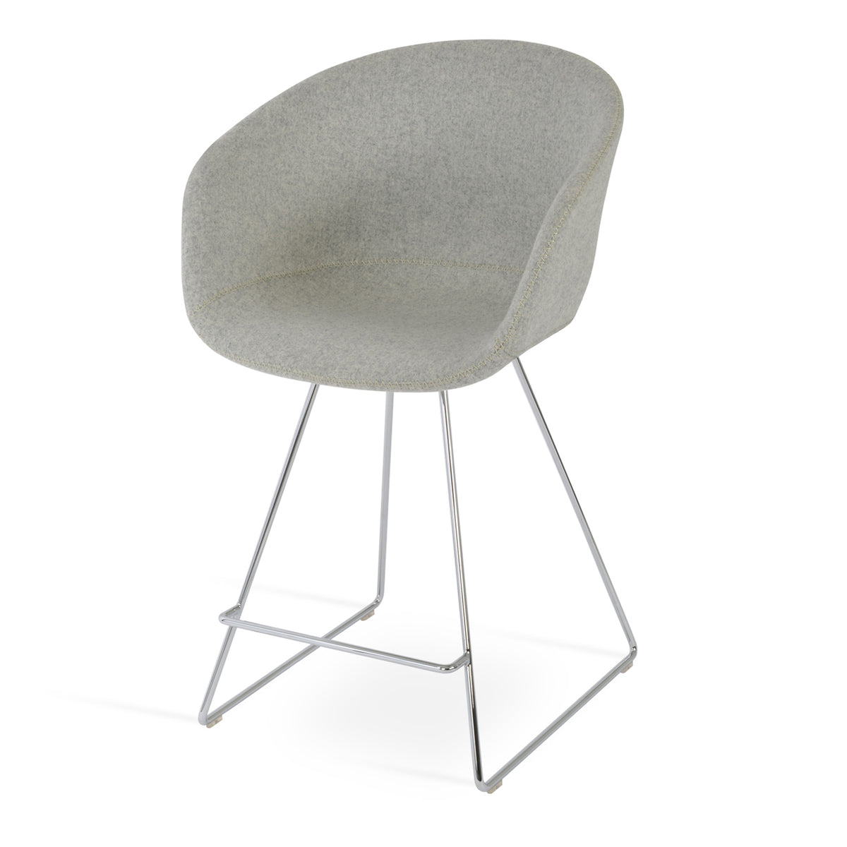 Tribeca Wire Stool by SohoConcept, showing front view of tribeca wire stool.