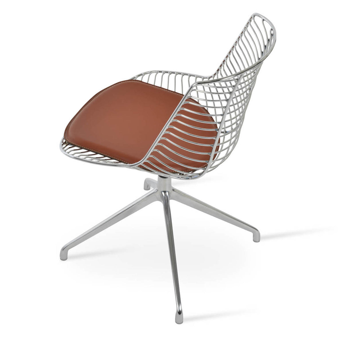 Tiger Spider Swivel Chair by SohoConcept, showing side view of tiger spider swivel chair.