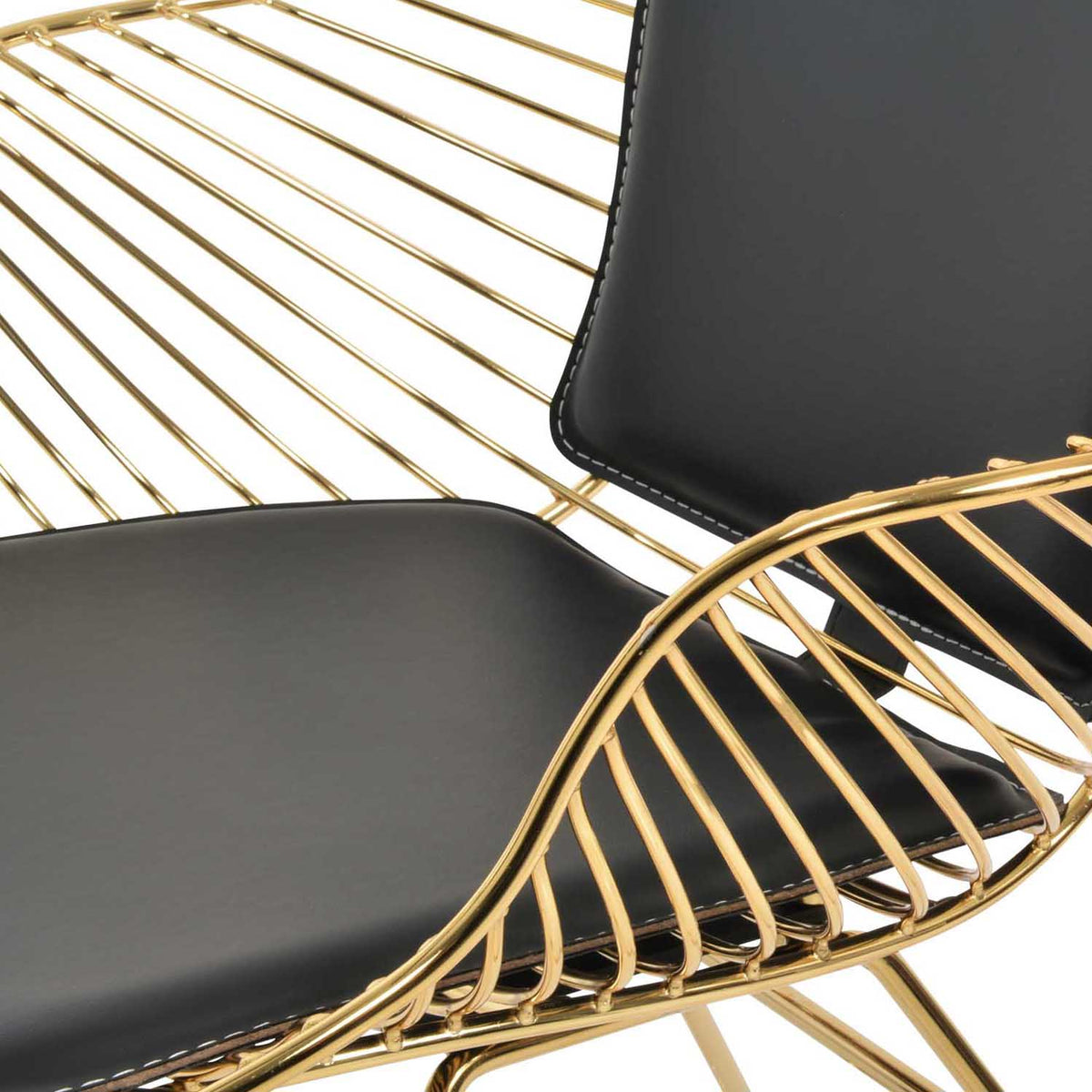 Zebra Wire Armchair by SohoConcept, showing closeup view of zebra wire armchair.