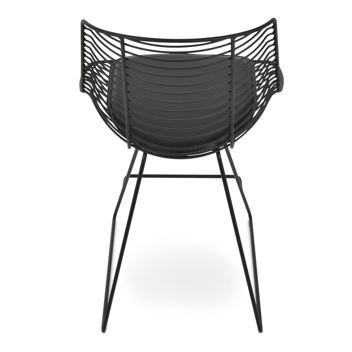 Tiger Wire Bar Stool by SohoConcept, showing back view of tiger wire bar stool.