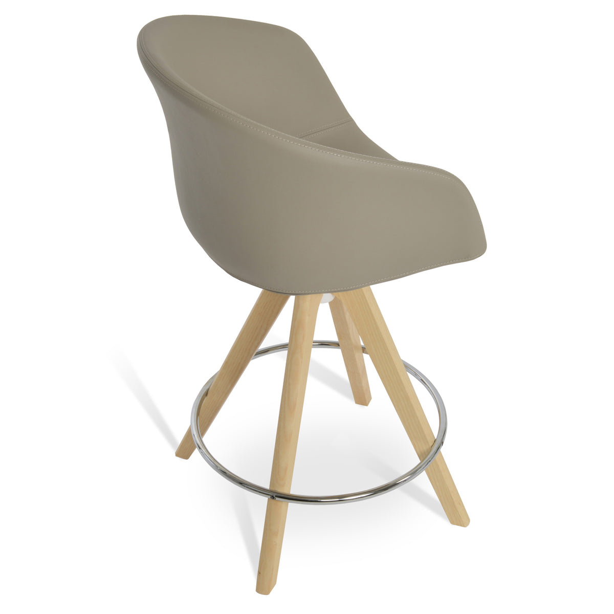 Tribeca Pyramid Stool by SohoConcept, showing side view of tribeca pyramid stool.