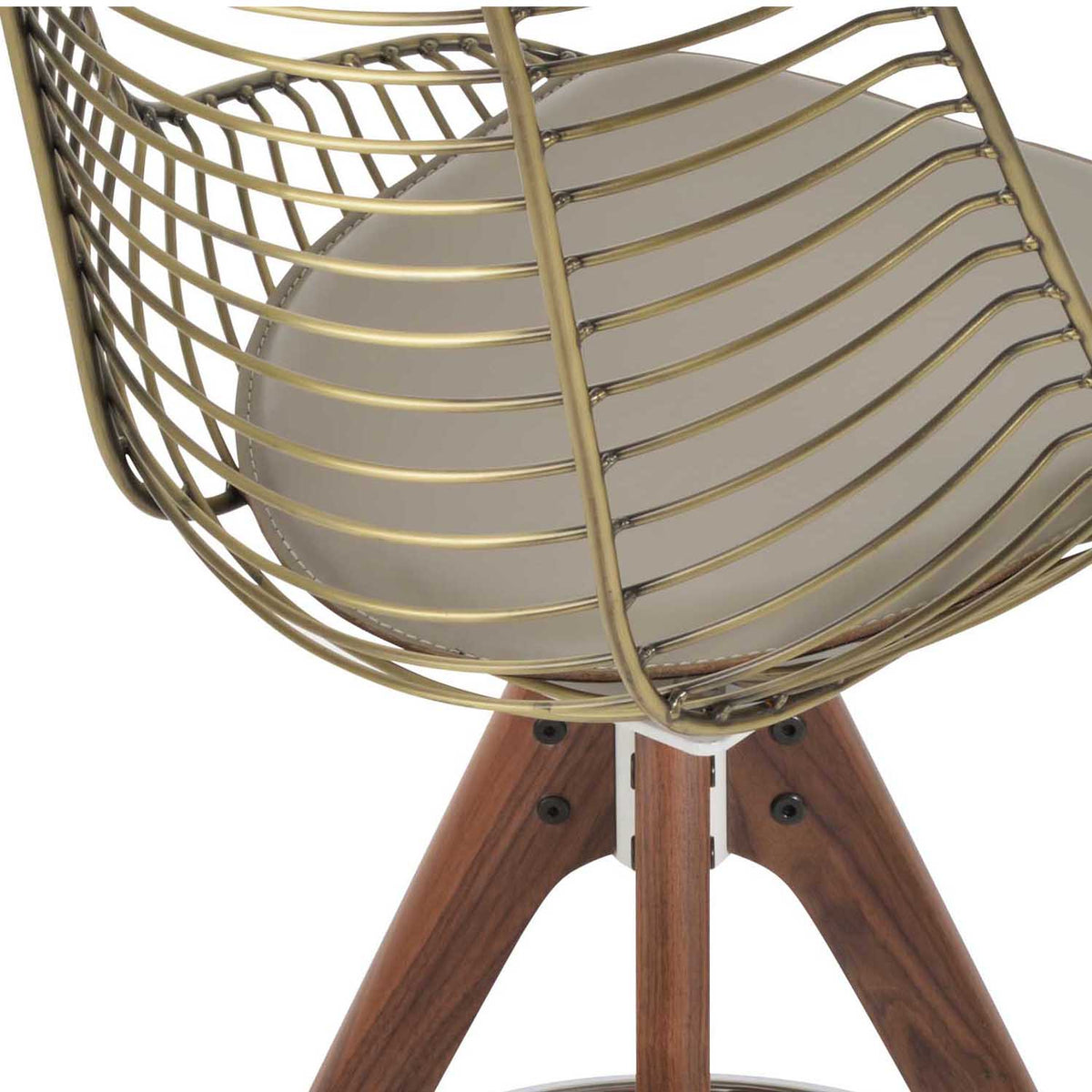Tiger Pyramid Swivel Stool by SohoConcept, showing closeup view of tiger pyramid swivel stool.
