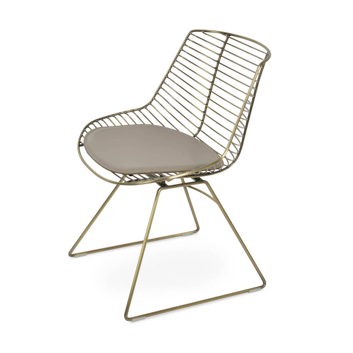 Tiger Wire Chair by SohoConcept, showing left angle view of tiger wire chair.