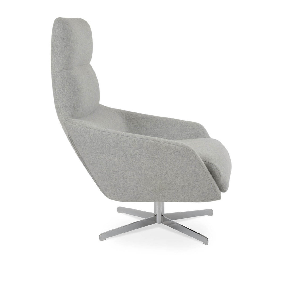 Barcelona 4 Star Armchair by SohoConcept, showing side view of barcelona 4 star armchair.