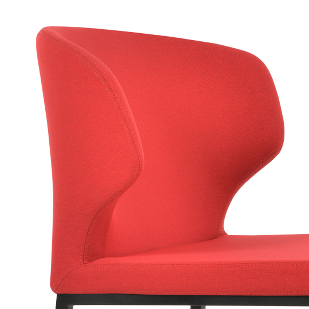 Amed Metal Dining Chair by SohoConcept, showing closeup view of amed metal dining chair.