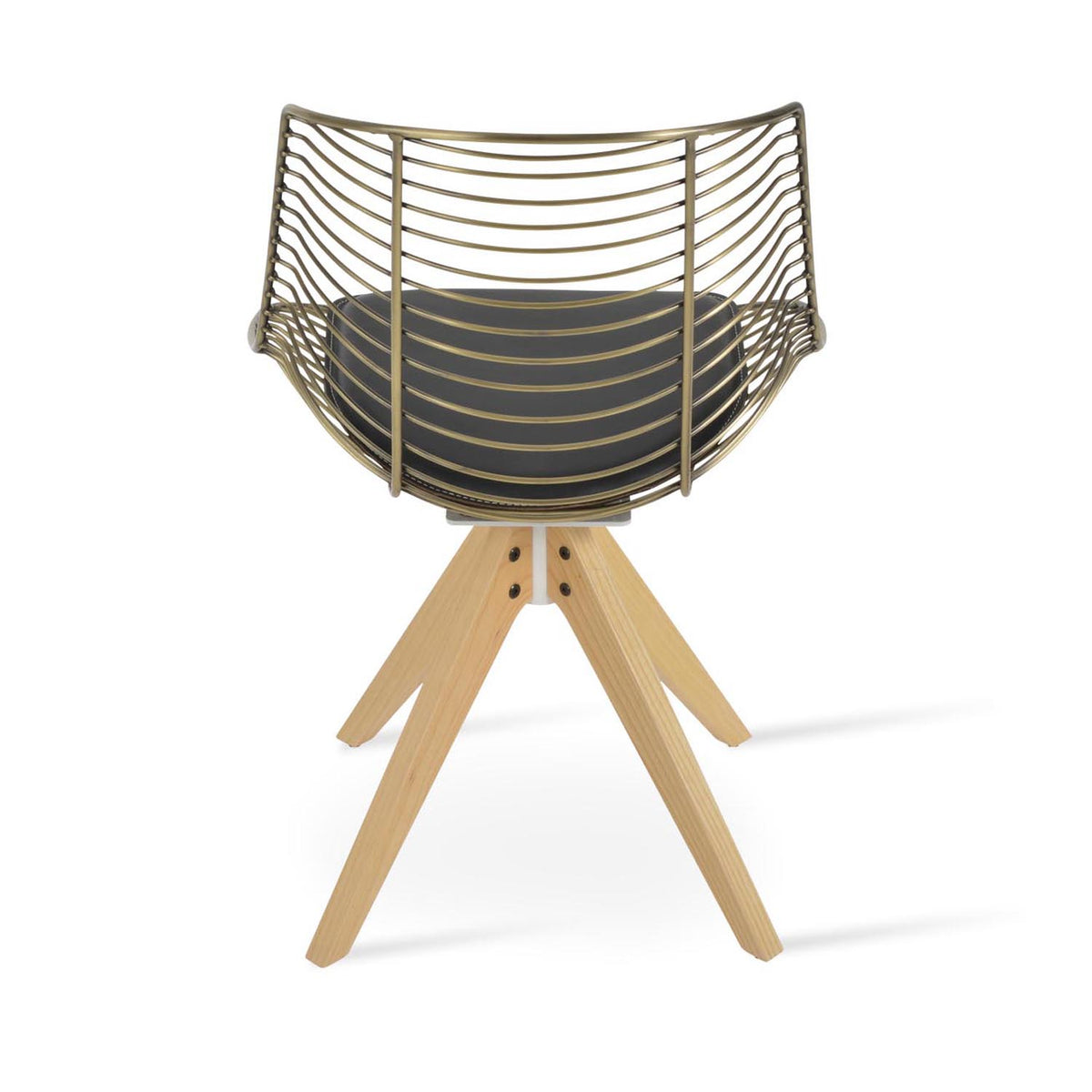Tiger Pyramid Swivel Chair by SohoConcept, showing back view of tiger pyramid swivel chair.