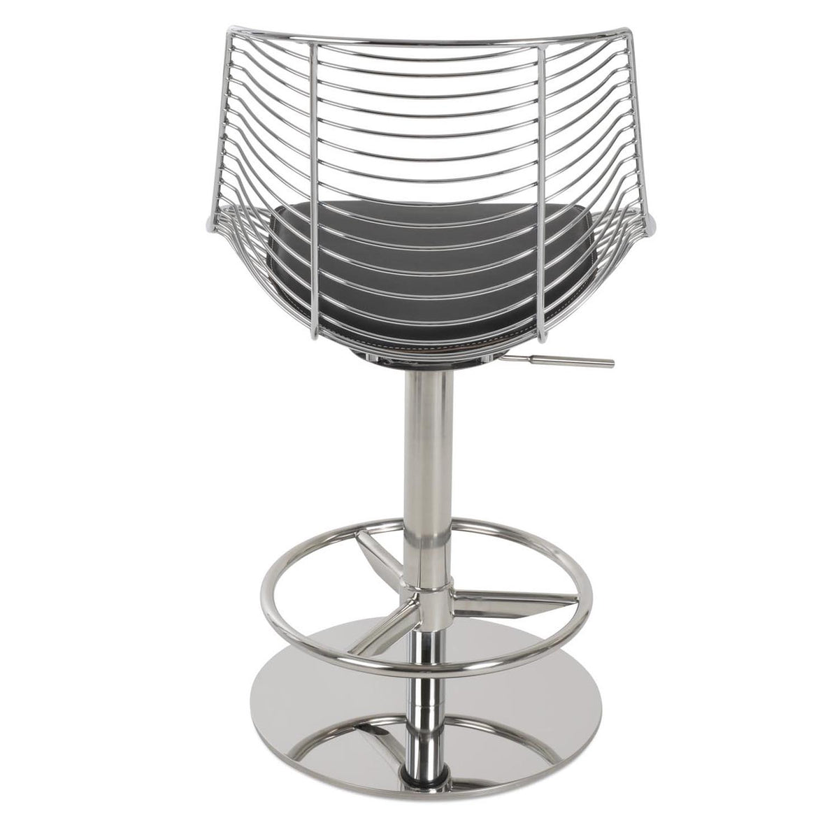 Tiger Piston Stool by SohoConcept, showing back view of tiger piston stool.