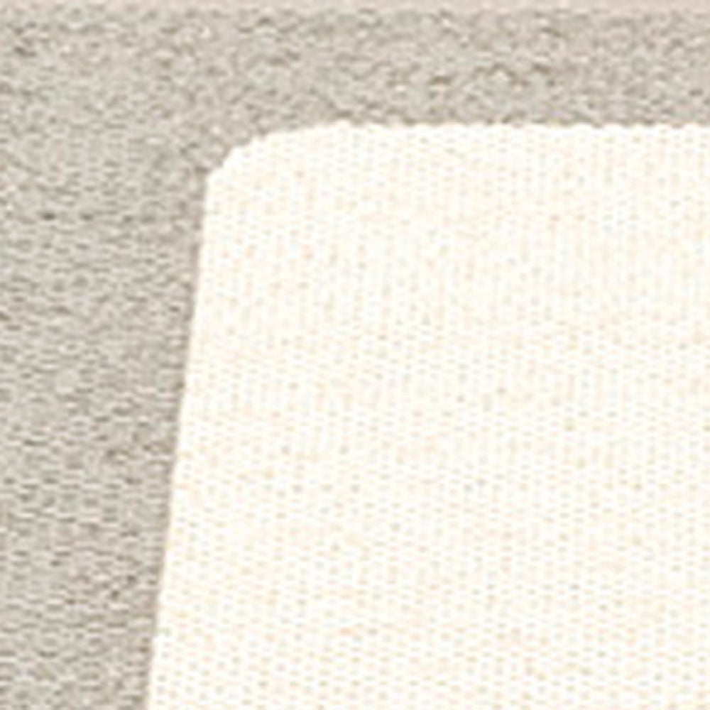 Ilda Warm Grey & Vanilla Runner Rug by Pappelina, showing closeup view of ilda warm grey & vanilla runner rug.
