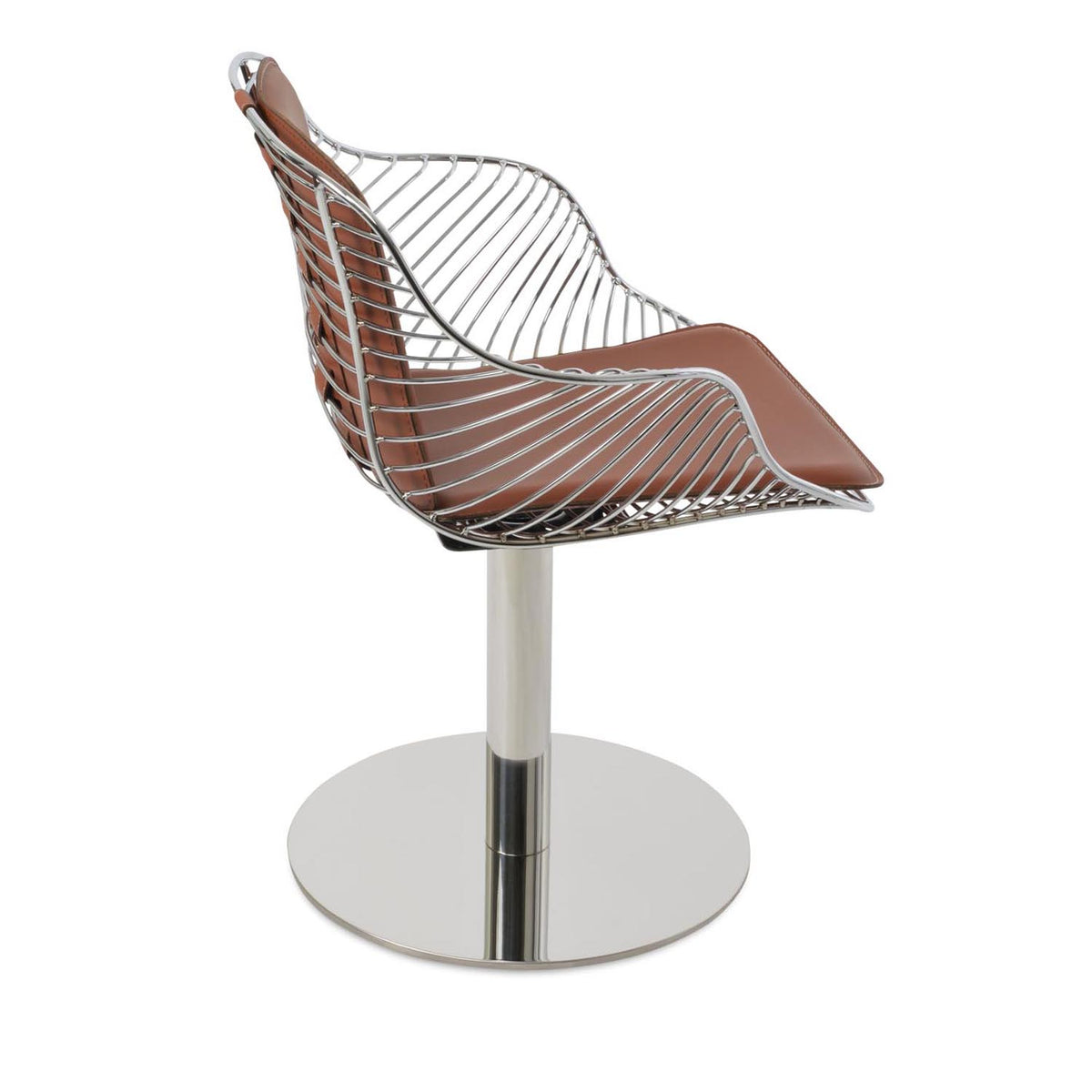 Zebra Full Piston Stool by SohoConcept, showing side view of zebra full piston stool.