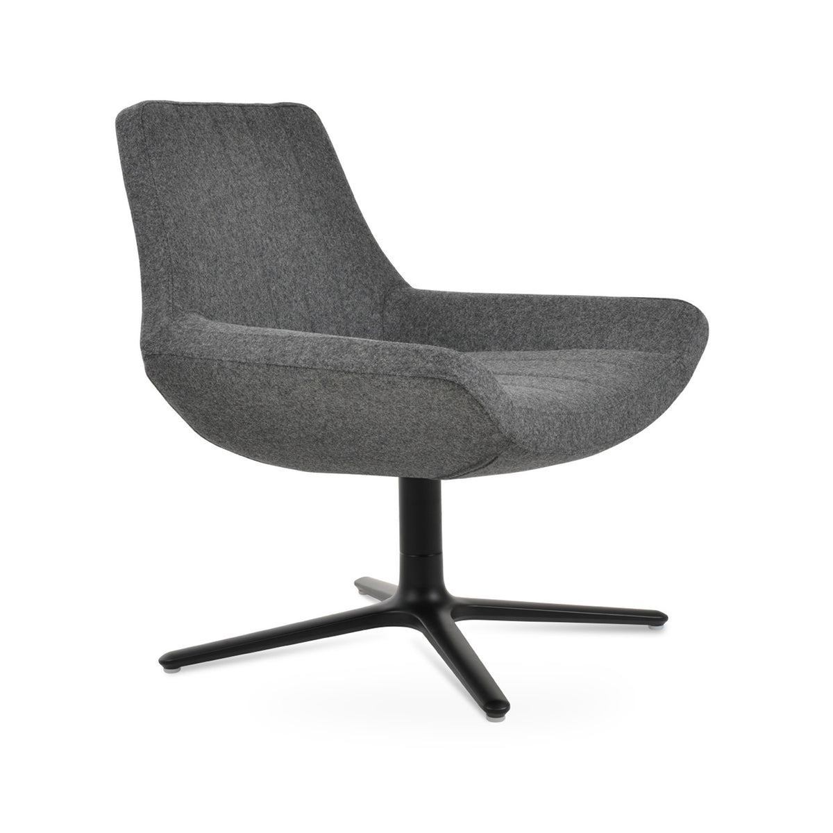Bellagio Oval Armchair by SohoConcept, showing side view of bellagio oval armchair.