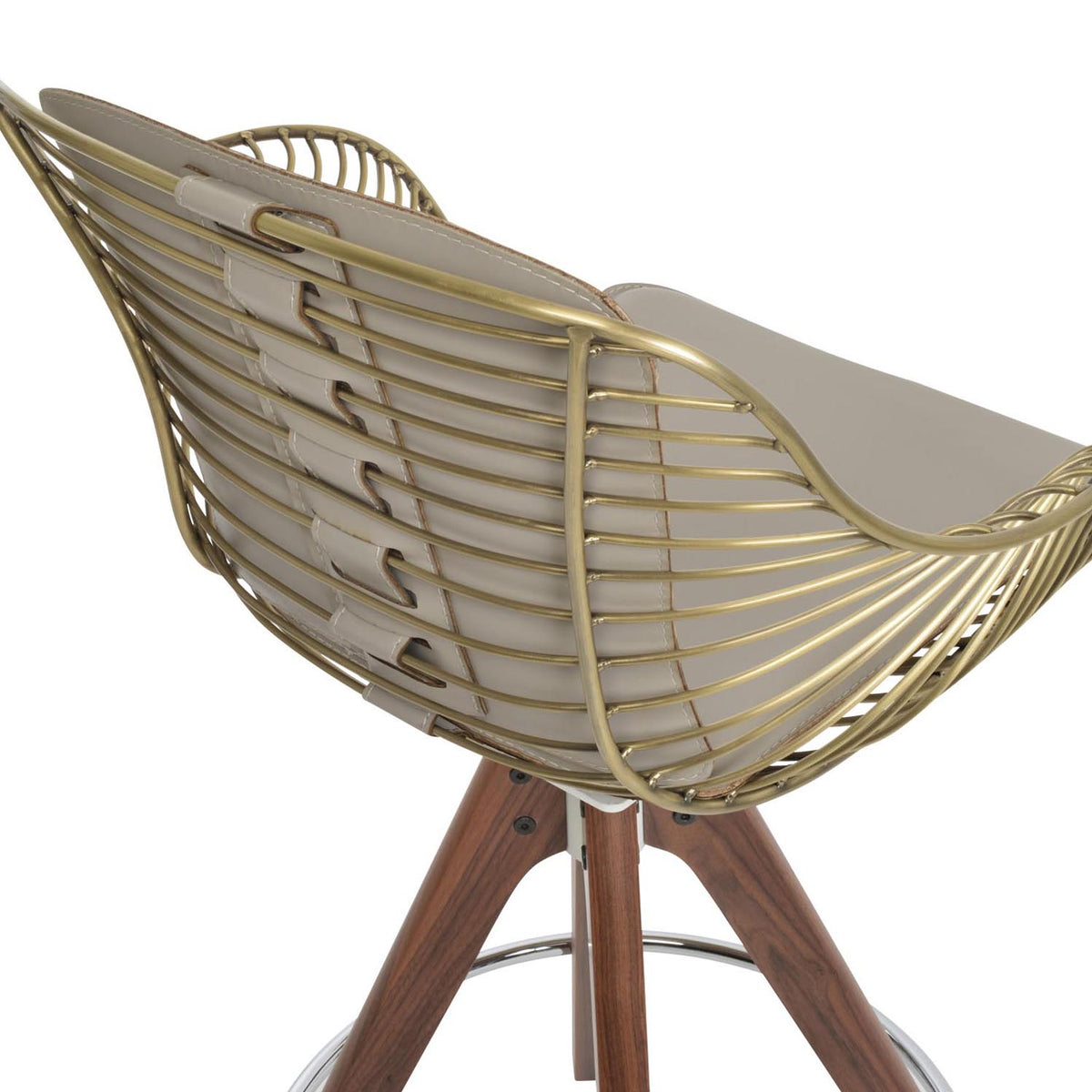 Zebra Pyramid Swivel Stool by SohoConcept, showing closeup view of zebra pyramid swivel stool.