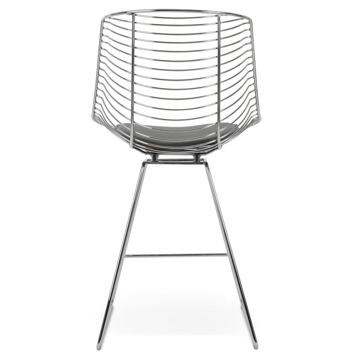 Tiger Wire Bar Stool by SohoConcept, showing back view of tiger wire bar stool.