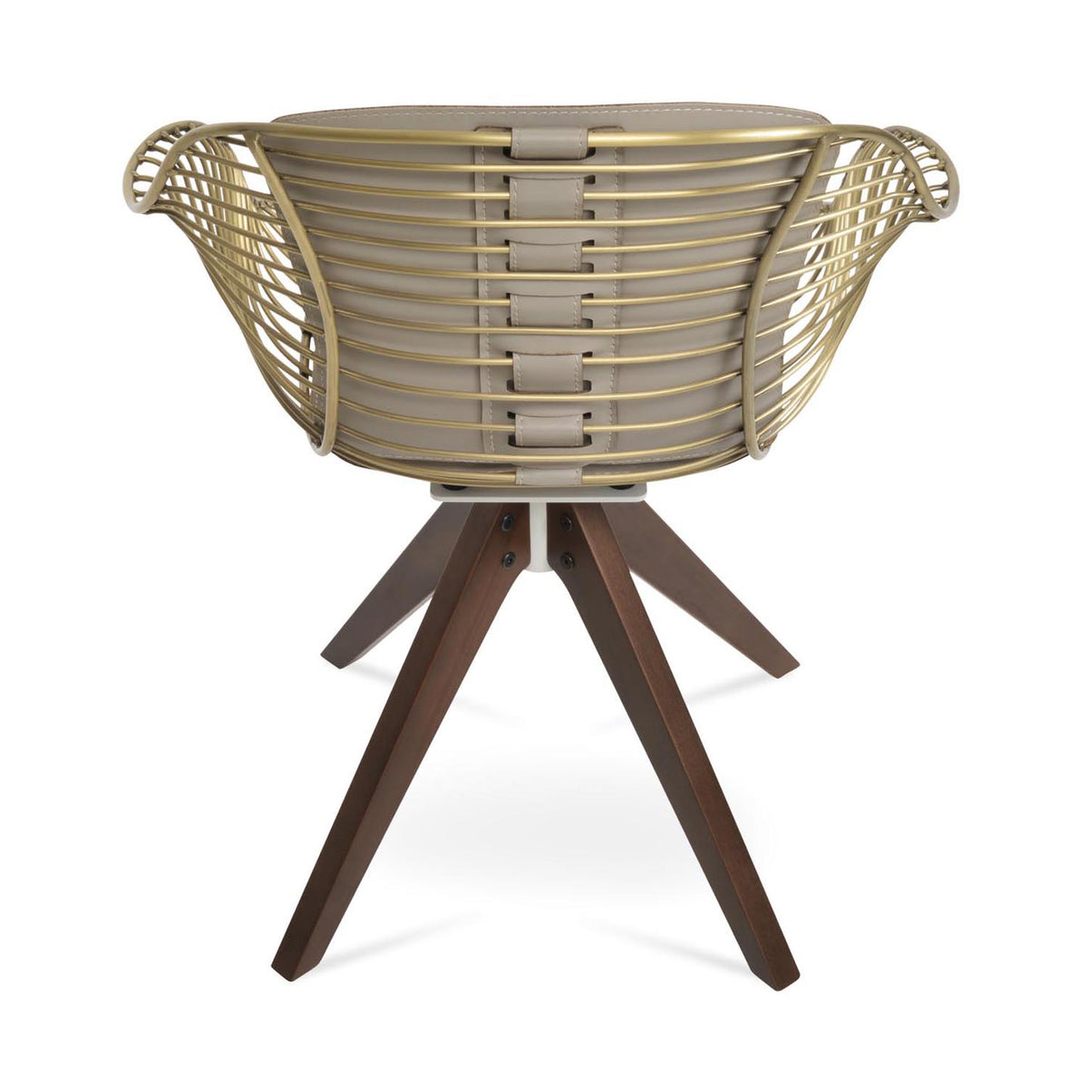 Zebra Pyramid Swivel Chair By Sohoconcept, showing back view of zebra pyramid swivel chair.