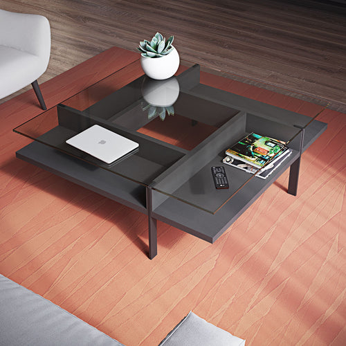 Terrace Coffee Table by BDI, showing terrace coffee table in live shot.