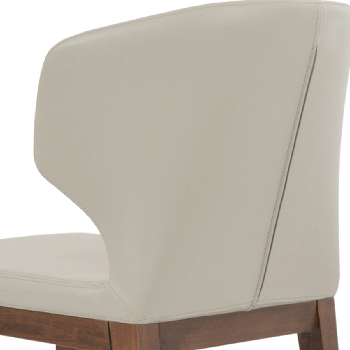 Amed Wood Stretcher Dining Chair by SohoConcept, showing closeup view of amed wood stretcher dining chair.