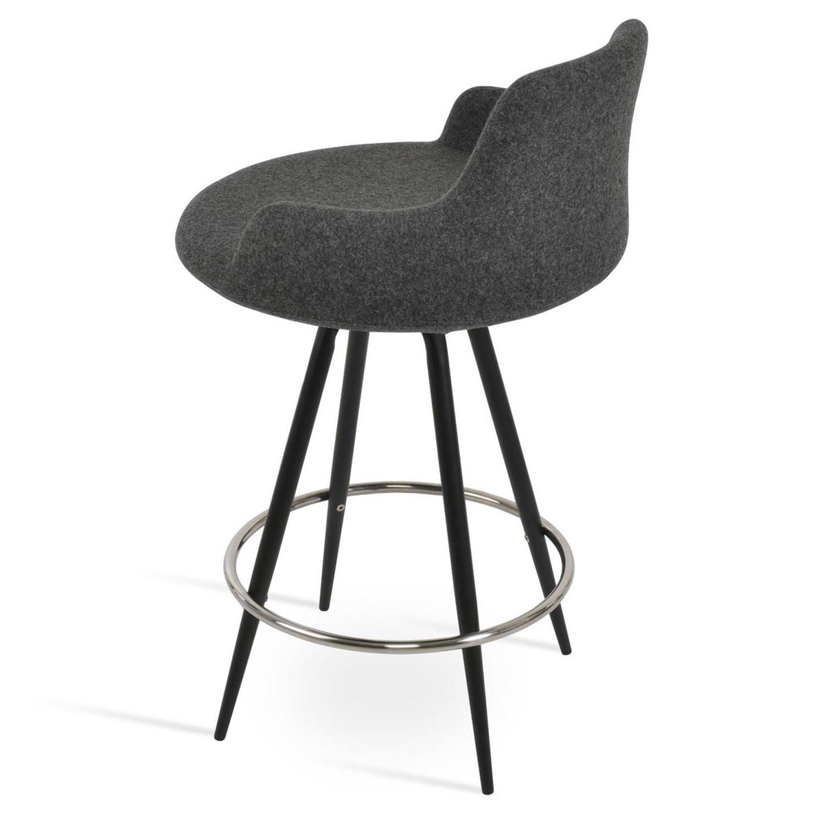 Dervish Max Swivel Stool by SohoConcept, showing side view of dervish max swivel stool.