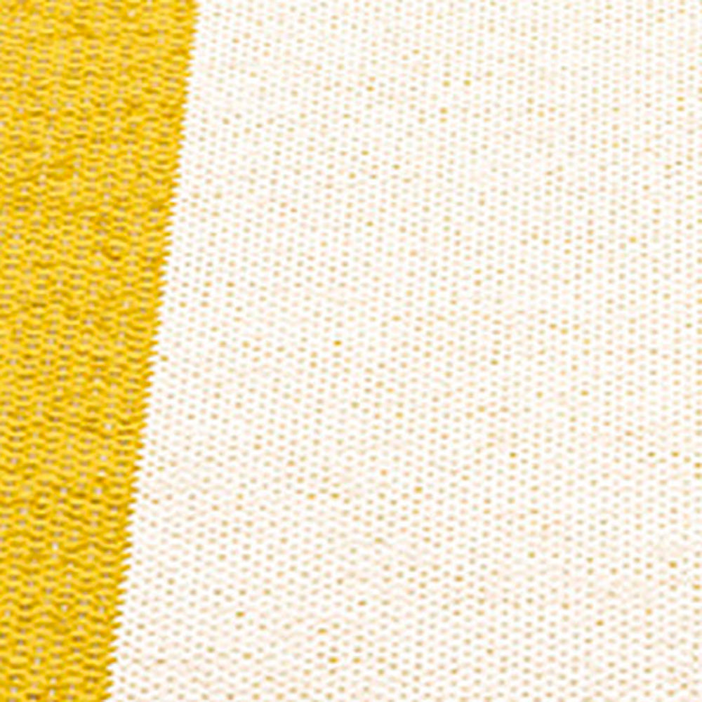Ilda Mustard & Vanilla Runner Rug by Pappelina, showing closeup view of ilda mustard & vanilla runner rug.