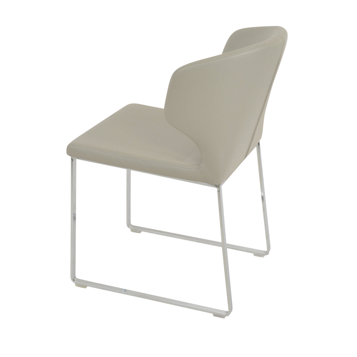 Amed Sled Dining Chair by SohoConcept, showing side view of amed sled dining chair.