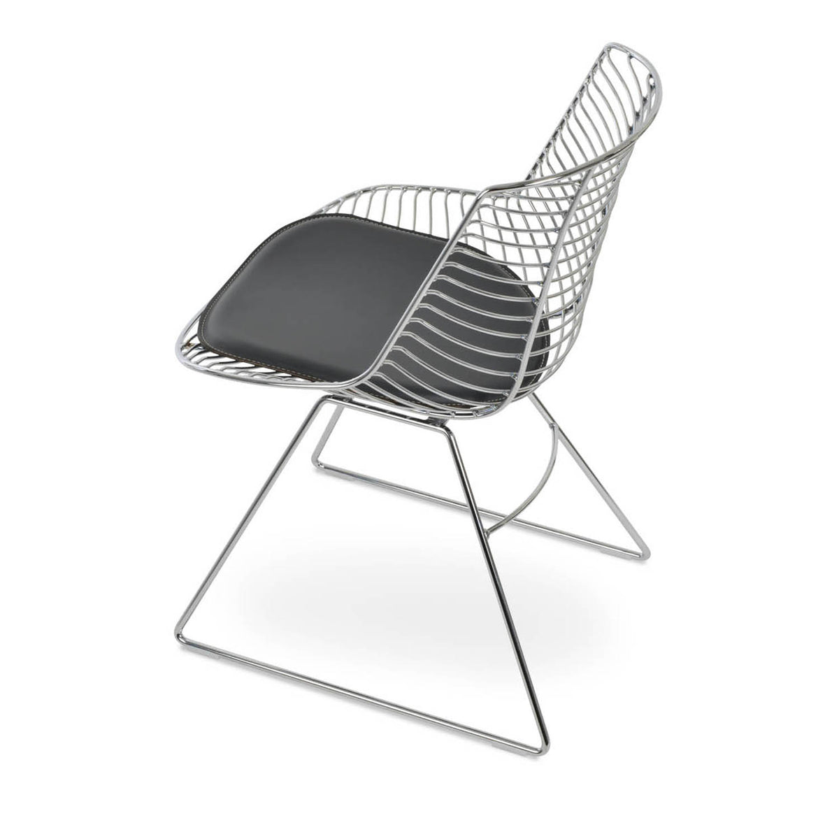 Tiger Wire Chair by SohoConcept, showing side view of tiger wire chair.