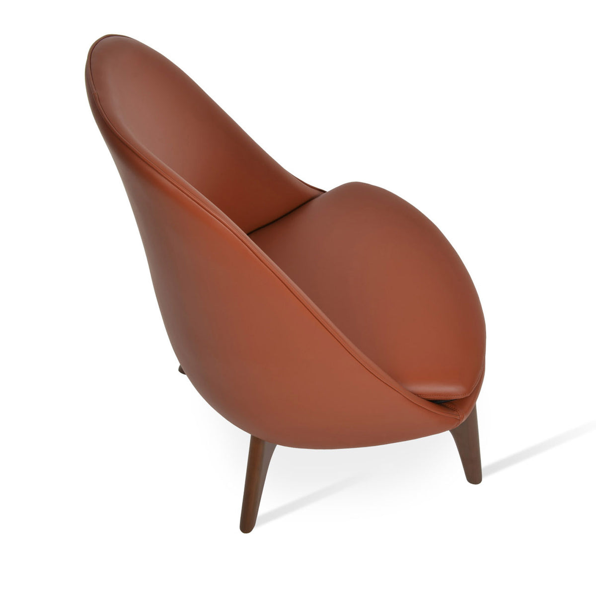 Avanos Wood Lounge Chair by SohoConcept, showing side view of avanos wood lounge chair.