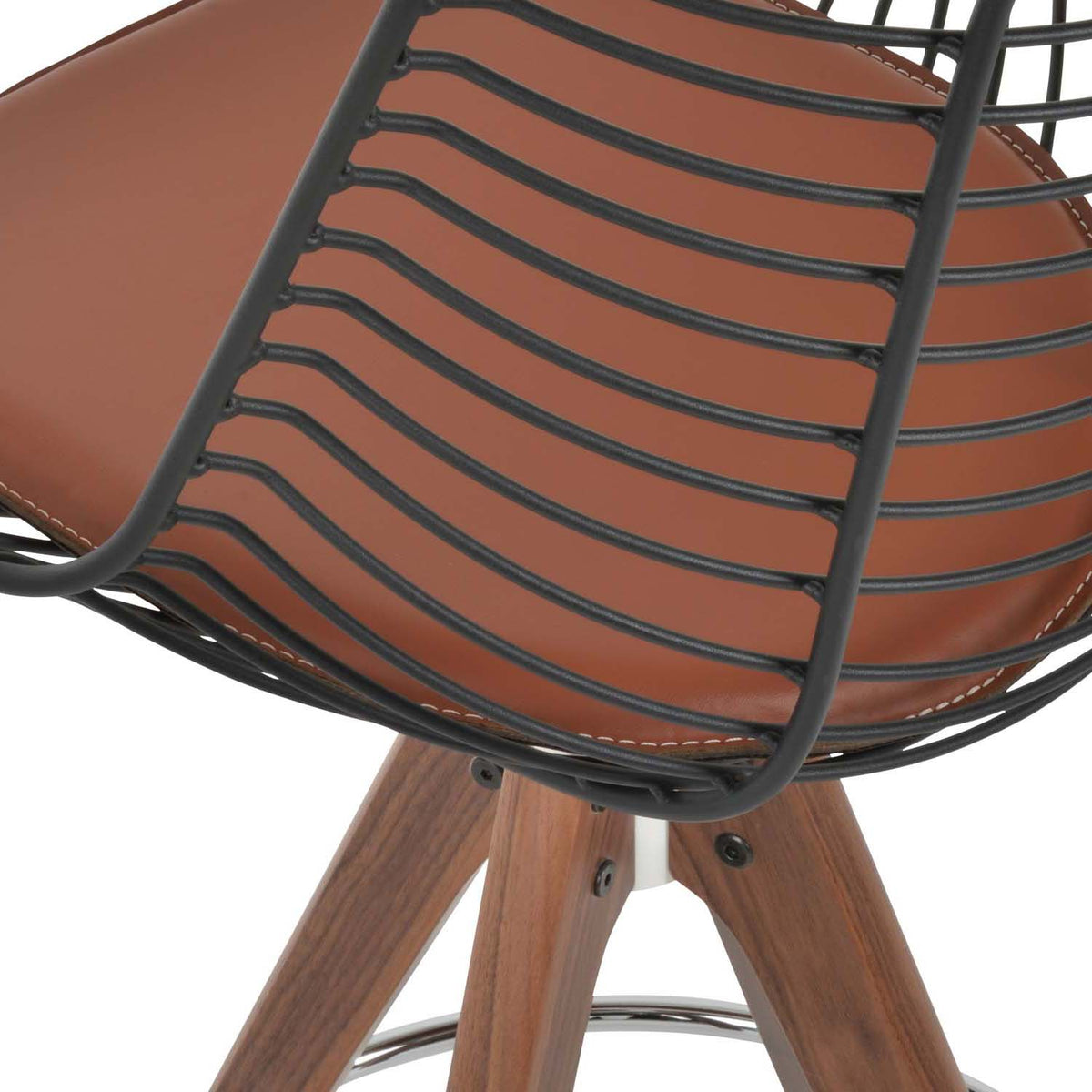 Tiger Pyramid Swivel Stool by SohoConcept, showing closeup view of tiger pyramid swivel stool.