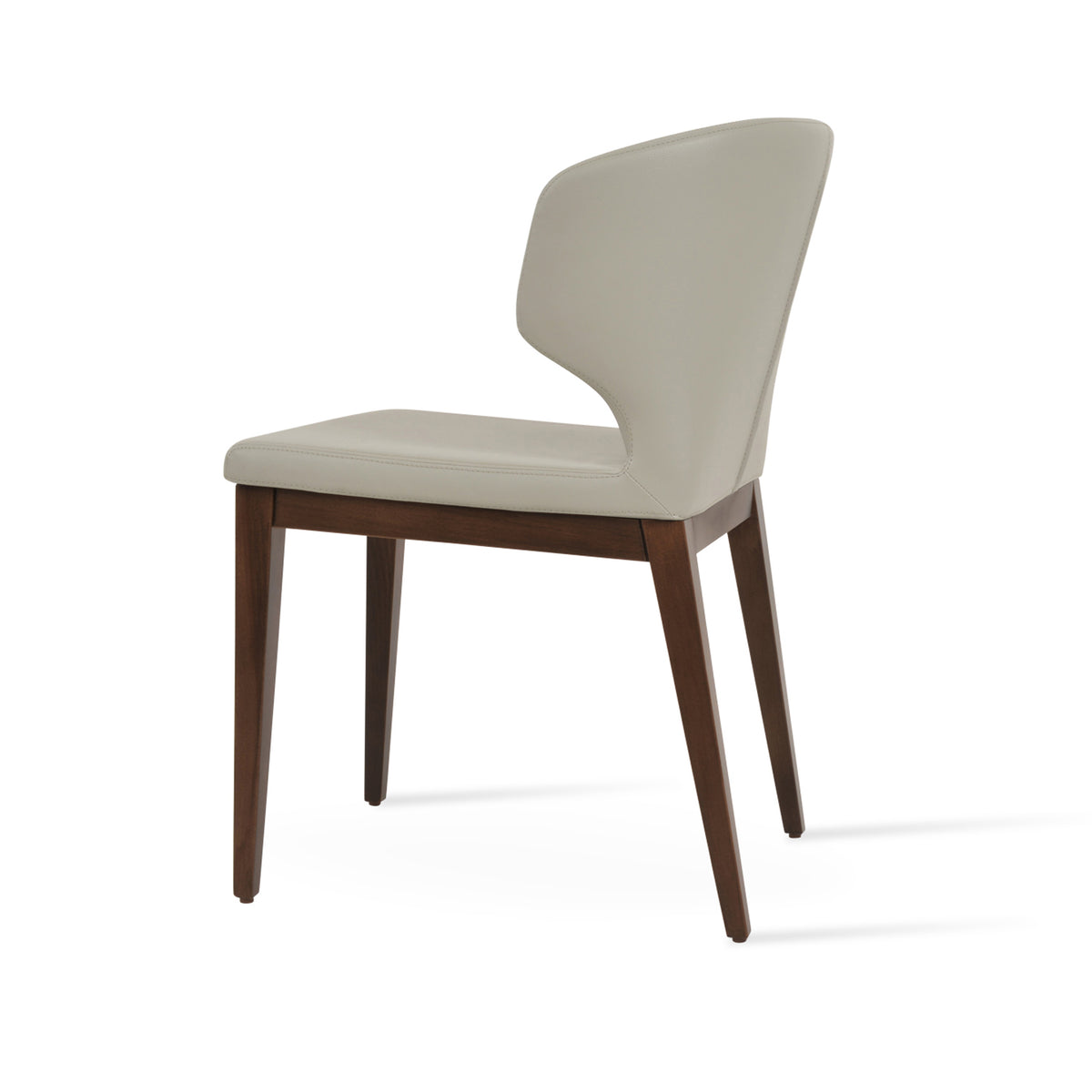 Amed Wood Dining Chair by SohoConcept, showing side view of amed wood dining chair.