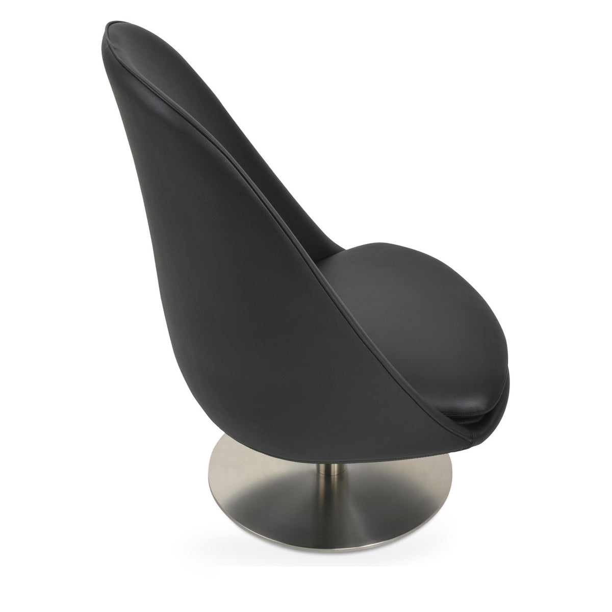 Avanos Swivel Round Lounge Chair by SohoConcept, showing side view of avanos swivel round lounge chair.