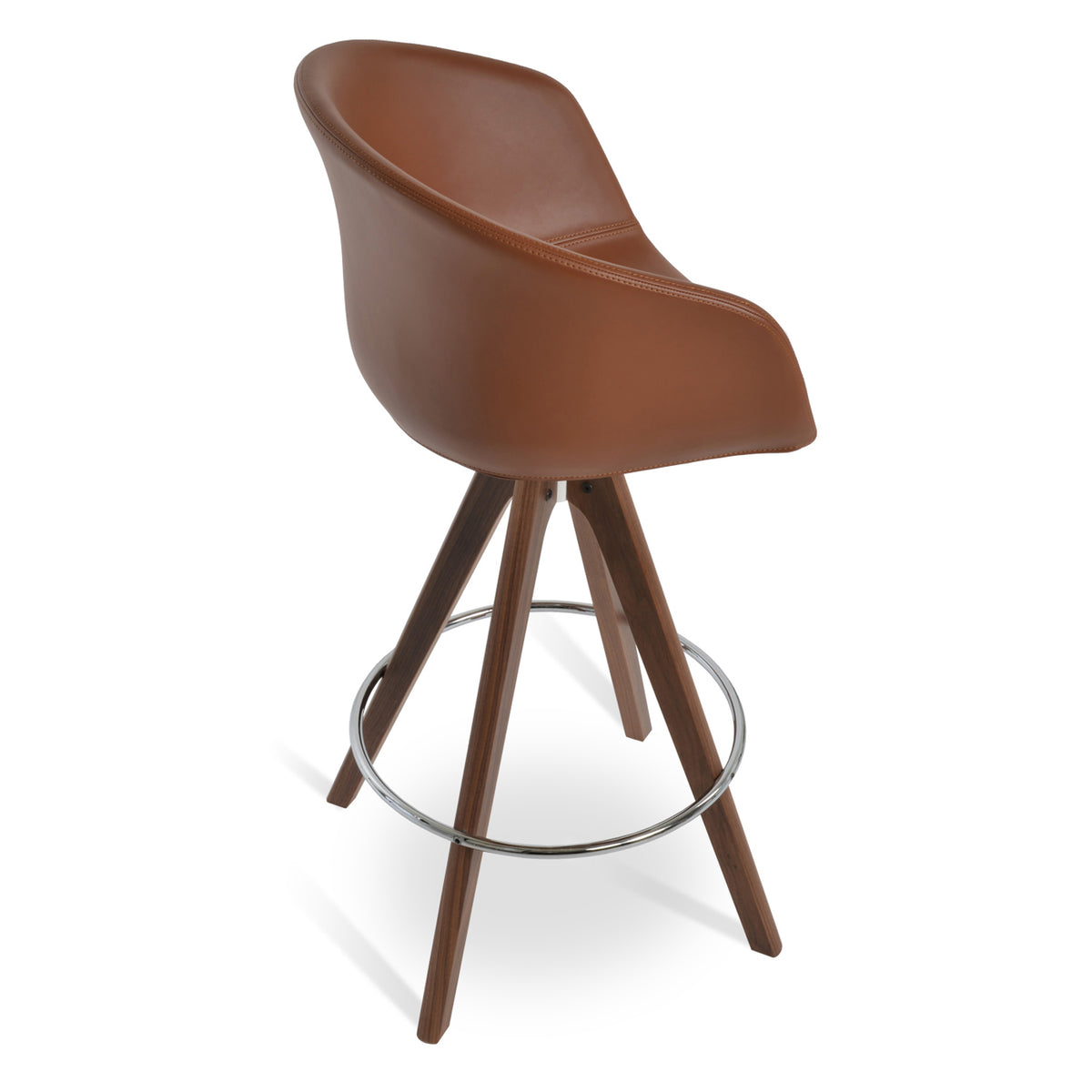 Tribeca Pyramid Stool by SohoConcept, showing side view of tribeca pyramid stool.