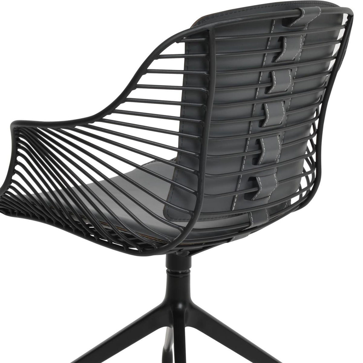 Zebra Arm Spider Swivel Chair by SohoConcept, showing closeup view of zebra arm spider swivel chair.