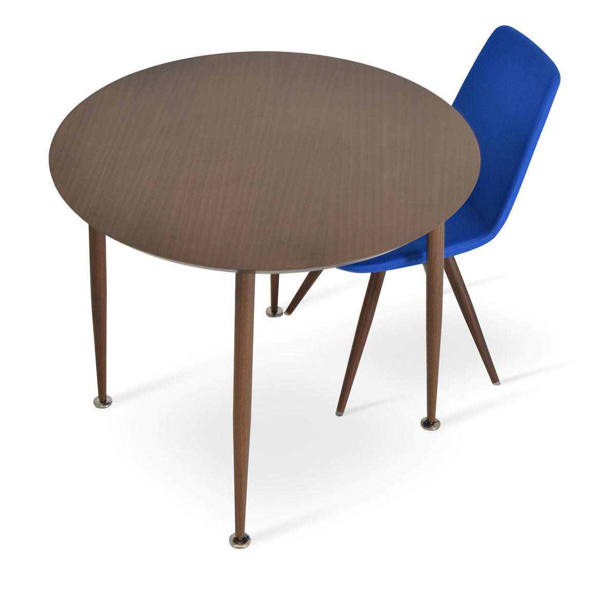 Star Dining Table by SohoConcept, showing star dining table with chair.