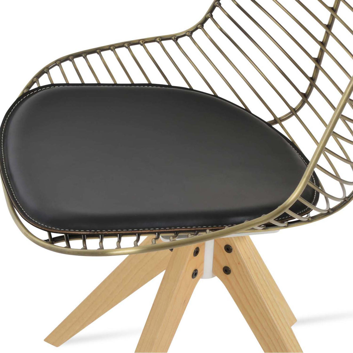 Tiger Pyramid Swivel Chair by SohoConcept, showing closeup view of tiger pyramid swivel chair.