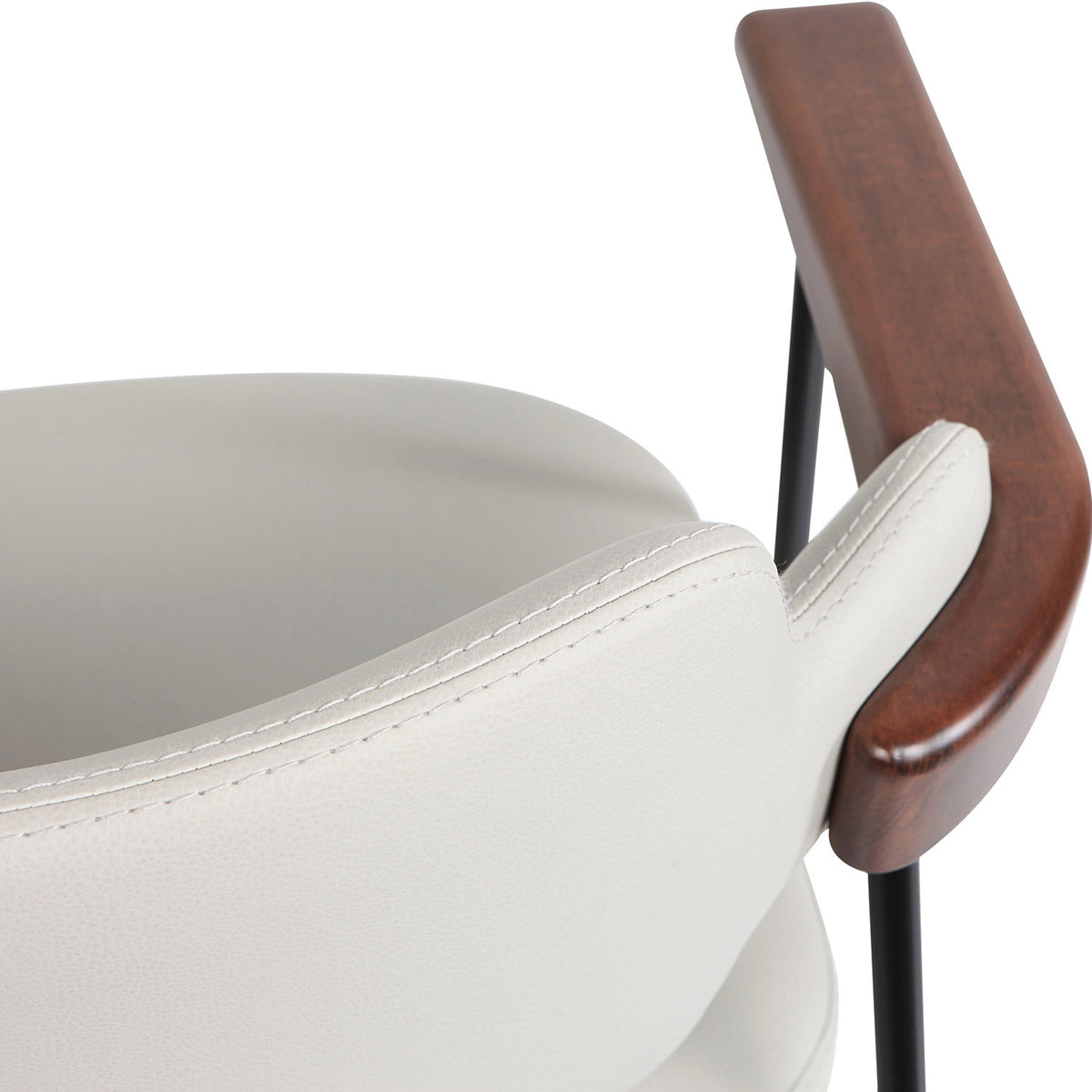 Palu Arm Dining Chair by SohoConcept, showing closeup view of palu arm dining chair.