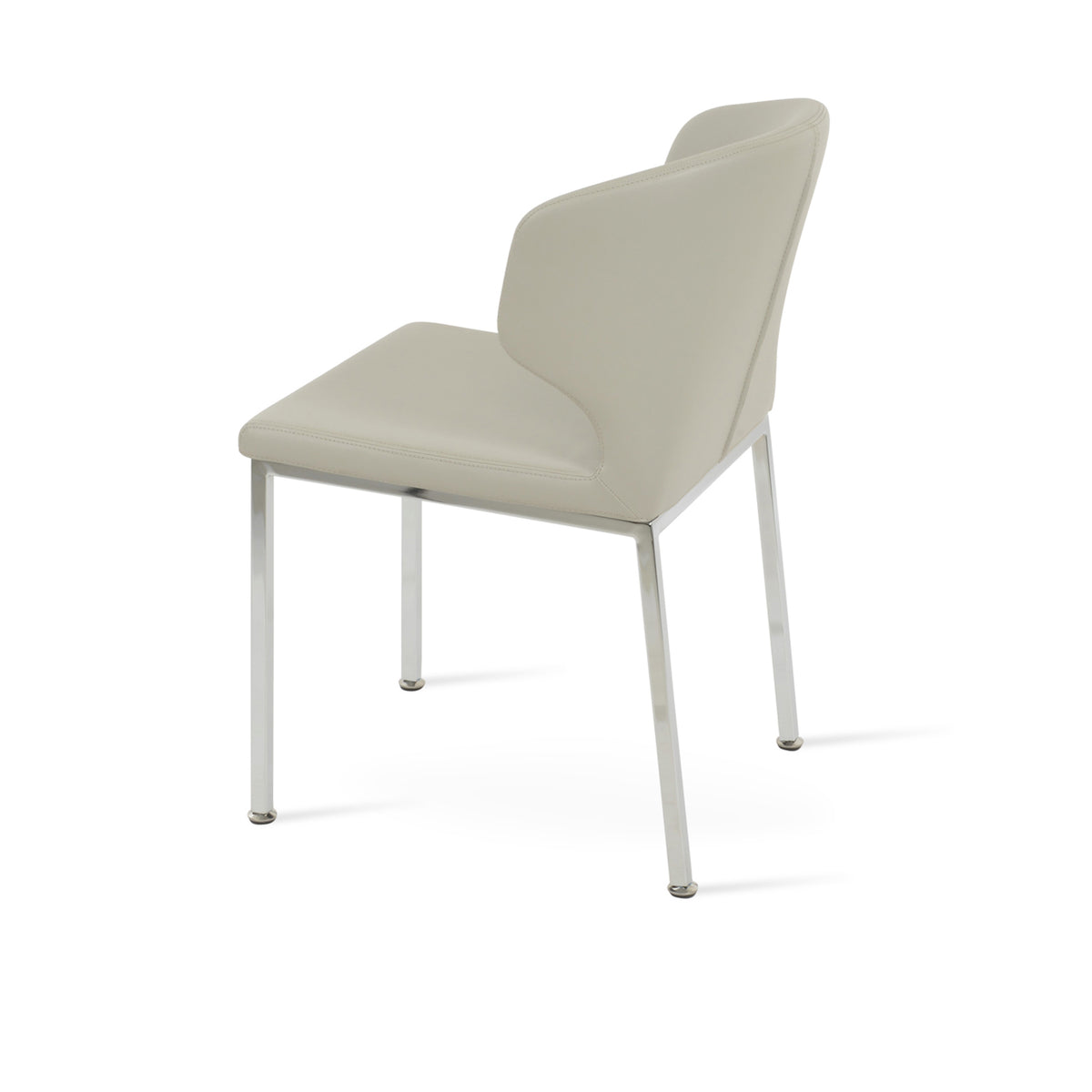 Amed Metal Dining Chair by SohoConcept, showing side view of amed metal dining chair.